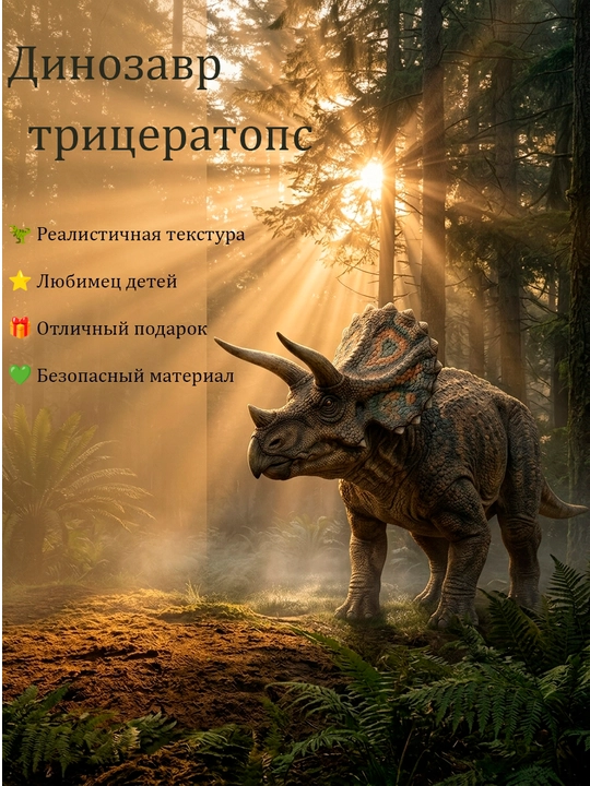 Radio boshqaruvli Dinosaur Planet Triceratops, ovoz va yorug'lik