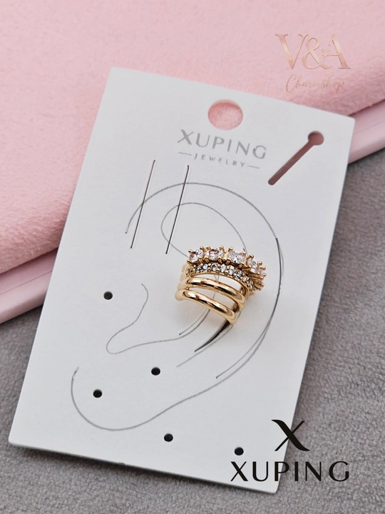 Серьга-кафф XUPING без прокола, с декоративными вставками