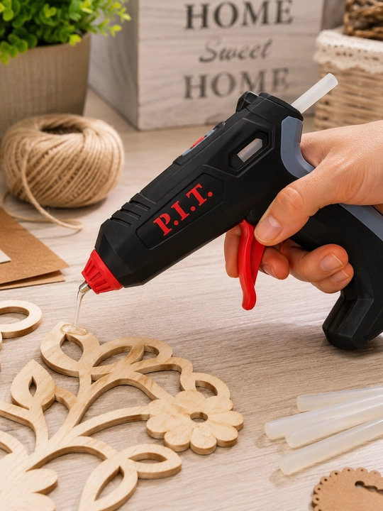 Аккумуляторный клеевой пистолет P.I.T. PEC3.6P-7A 3,6В, 7 мм, 170°C, 120 г/ч, USB кабель - 
