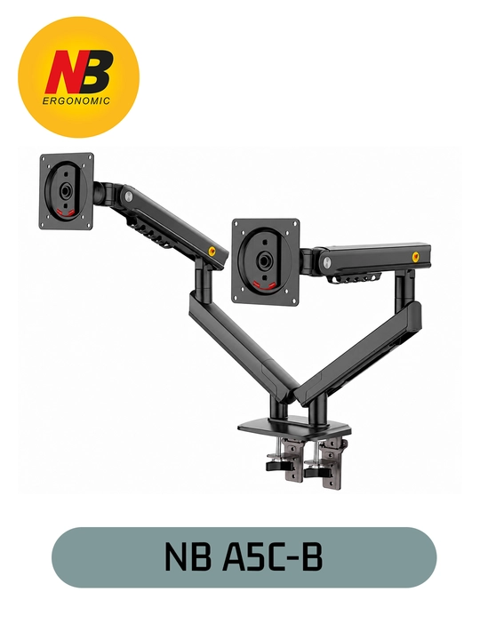 Кронштейн для 2 мониторов NB North Bayou A5C-B, 17–32", 2–9 кг, VESA 75×75/100×100