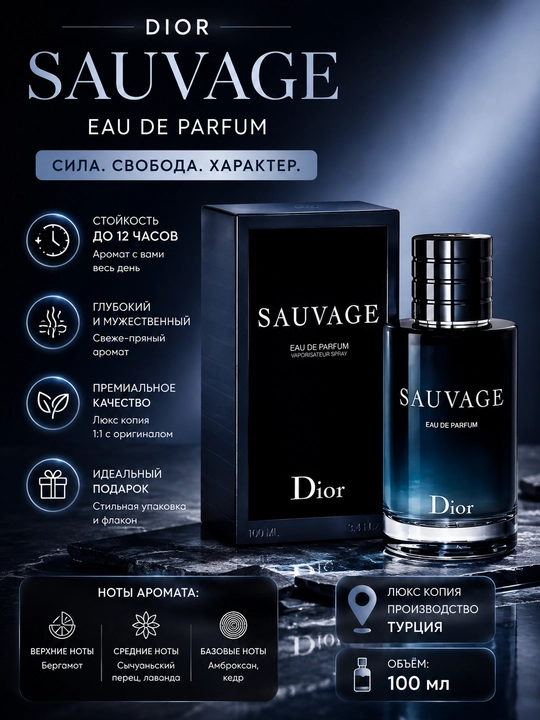 Dior Sauvage, Erkaklar uchun parfyumlangan suv