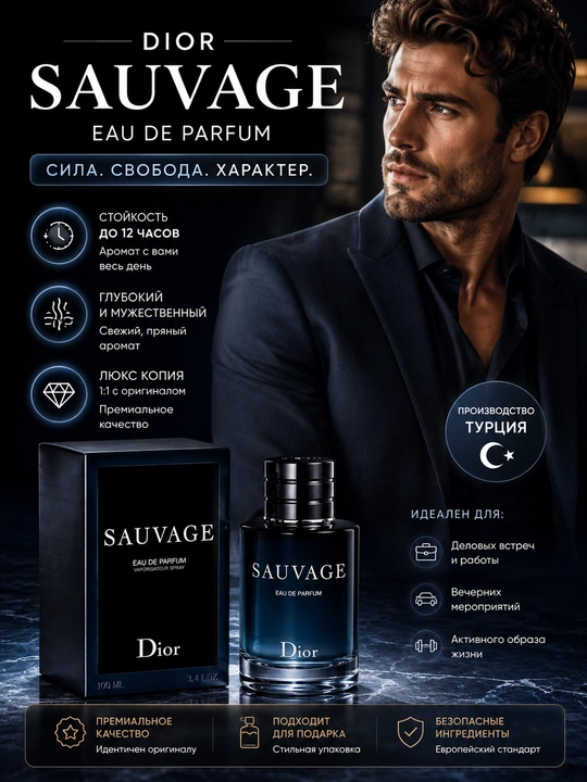 Dior Sauvage, Erkaklar uchun parfyumlangan suv - 
