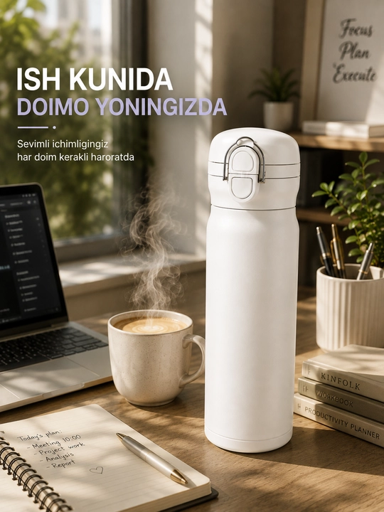 Termos 500 ml, issiq va sovuq ichimliklar uchun, termokrujka, termos butilka poilnik