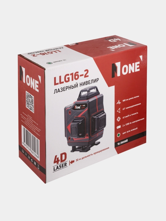 Lazer darajasi/Nevilir NUMBER ONE LLG16-2, 16 nurli 4D, 30 m, yashil nur, korpus