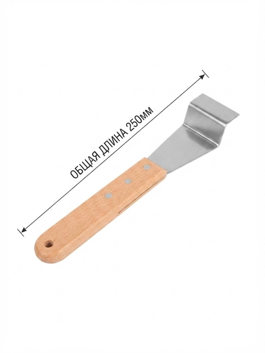 Tarang shiftlarni o‘rnatish uchun yog‘och dastali shpatel, 250 mm