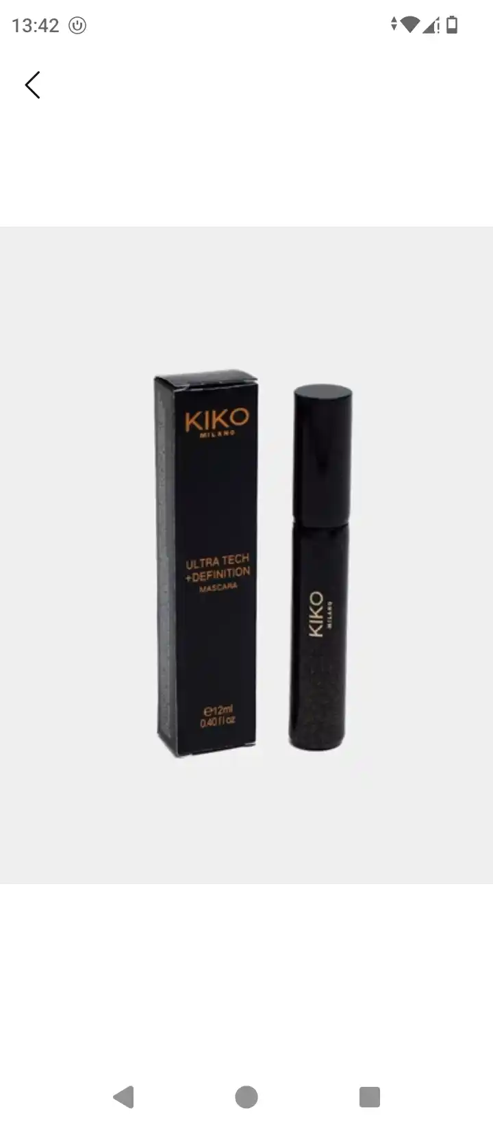 Тушь для ресниц Kiko, водостойкая, эффект объема, черная, 12 мл