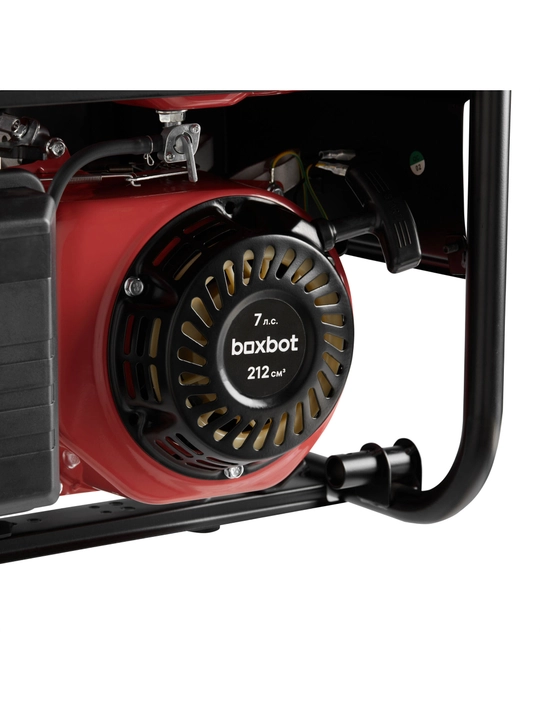 Boxbot benzin generatori, 3,0 kVt, 15 l, 2 ta 16A rozetka, ~230 V klemmalar, BOSCH