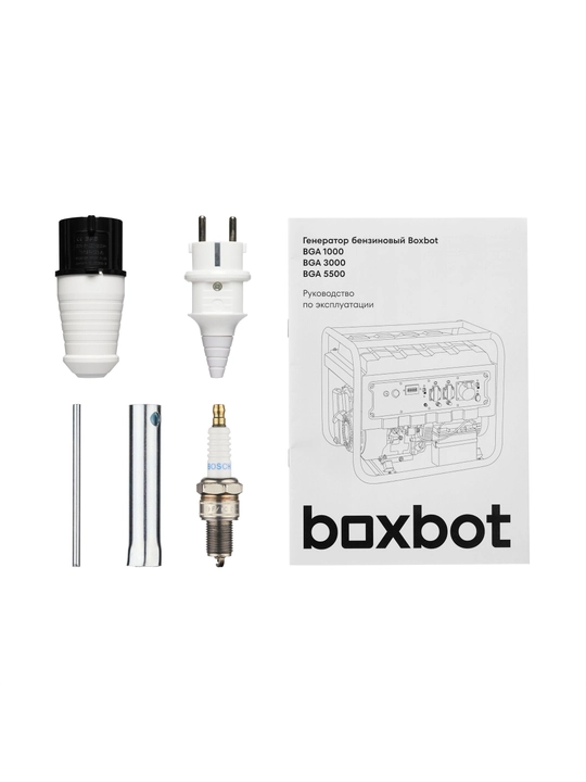 Генератор бензиновый Boxbot, 5.5 кВт, 25 л, розетки 2*16A + 1*32A, клеммы ~230 В, свеча