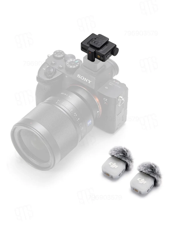 DJI Mic Mini 2 simsiz ilmoqli mikrofoni, 2TX+1RX va quvvatlash qutisi