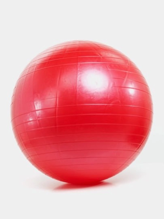 Fitbol, yoga va fitnes uchun yog‘och taglikli silliq gimnastika to‘pi - 