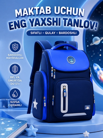 Maktab ryukzagi  3-6-sinfga ortopedik Disney Star Wars - 