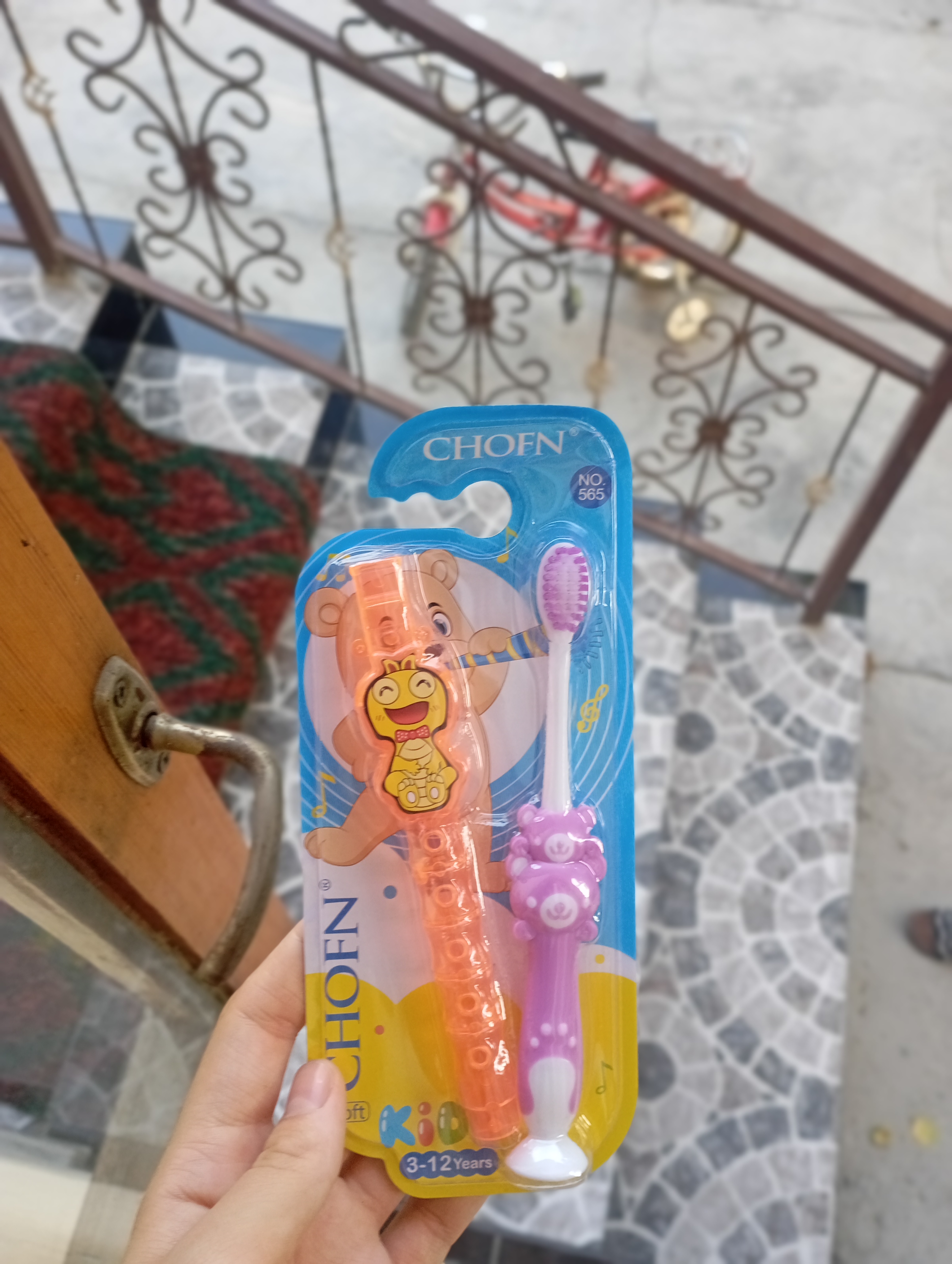 Tish cho‘tkasi bolalar uchun, yumshoq tukli, 1 dona