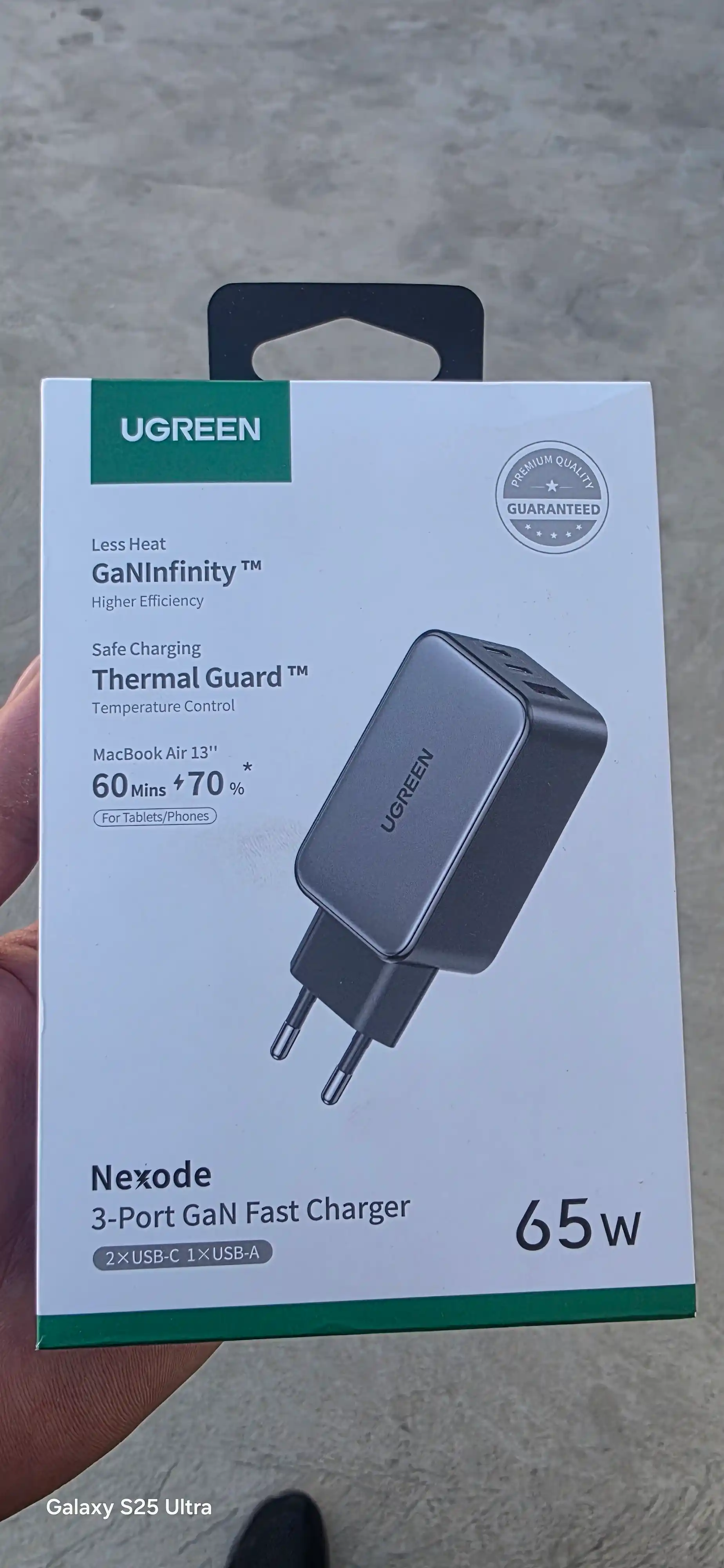 UGREEN 65Вт Сетевое Зарядное Устройство GaN PD CD244 10335