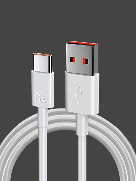 Type-C-USB kabeli bilan 120 Vt, 6A quvvatga ega tezkor quvvatlash qurilmasi
