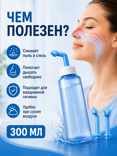 Ингалятор, ирригатор для носа, Устройство для промывания носа, ирригатор для очищения