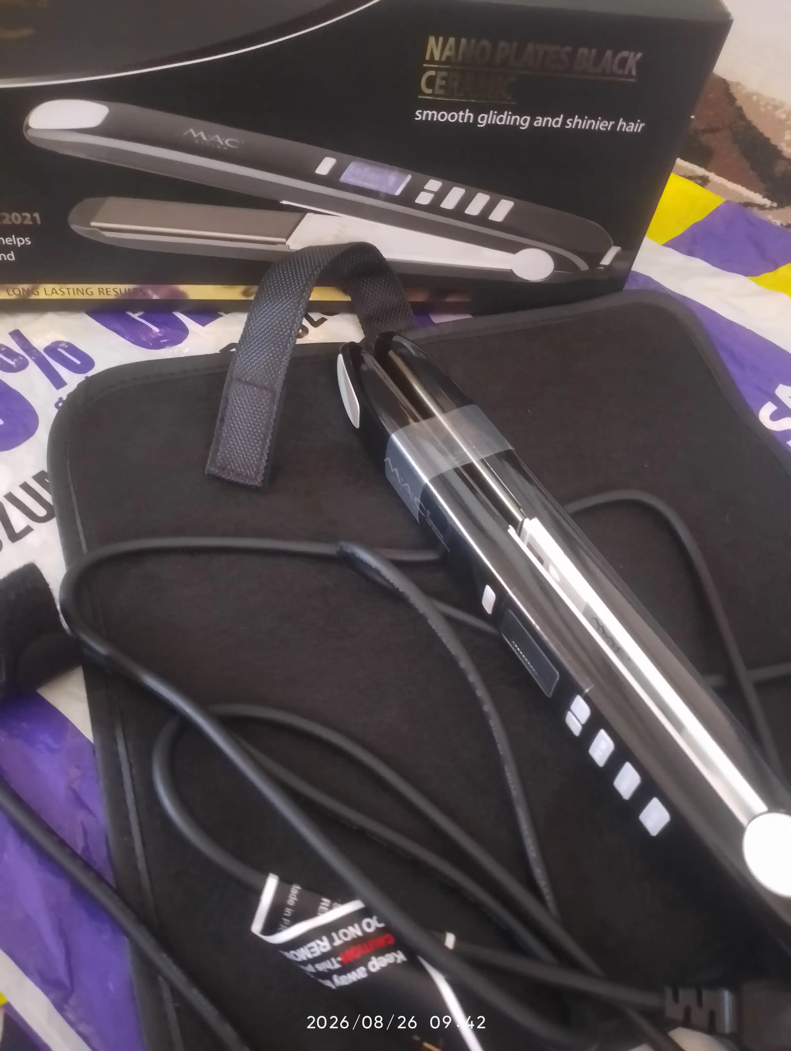 Professional to‘g‘rilagich, soch dazmoli MAC MC-2021, keramik, LCD displeyli
