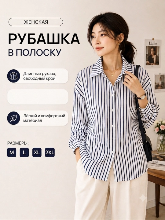 Женская рубашка, нарядная блузка, женские кофты, 100% хлопок - 
