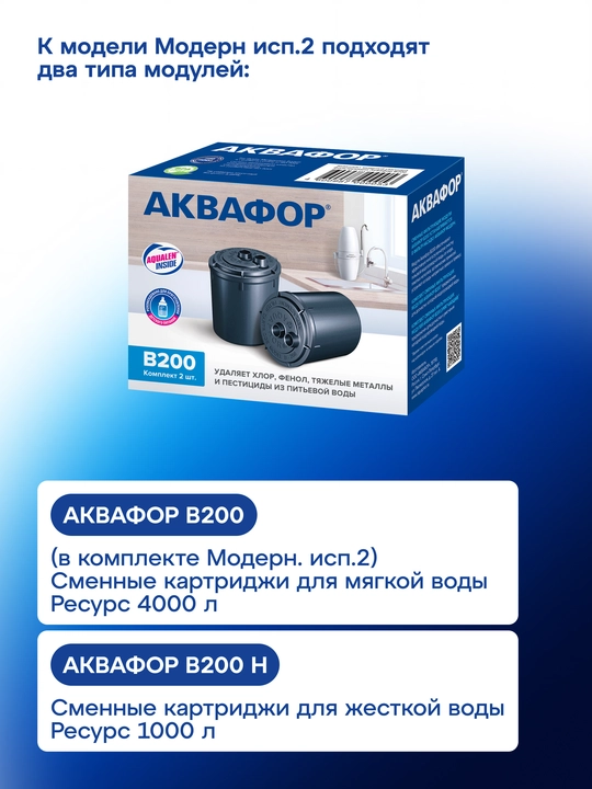 Aquaphor "Modern-2" kranga o‘rnatiladigan filtr-nasadka