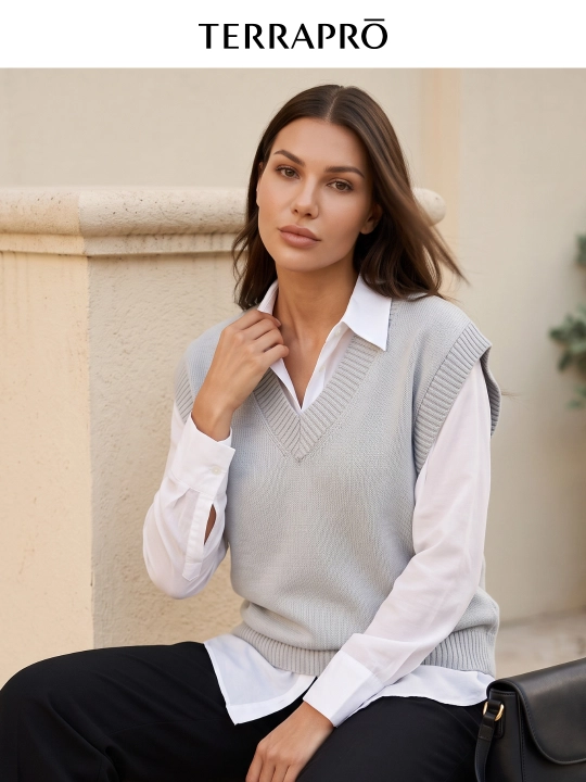 TERRA PRO Жилетка женская, безрукавка, жилет из вискозы AW25WKN-92036-E - 