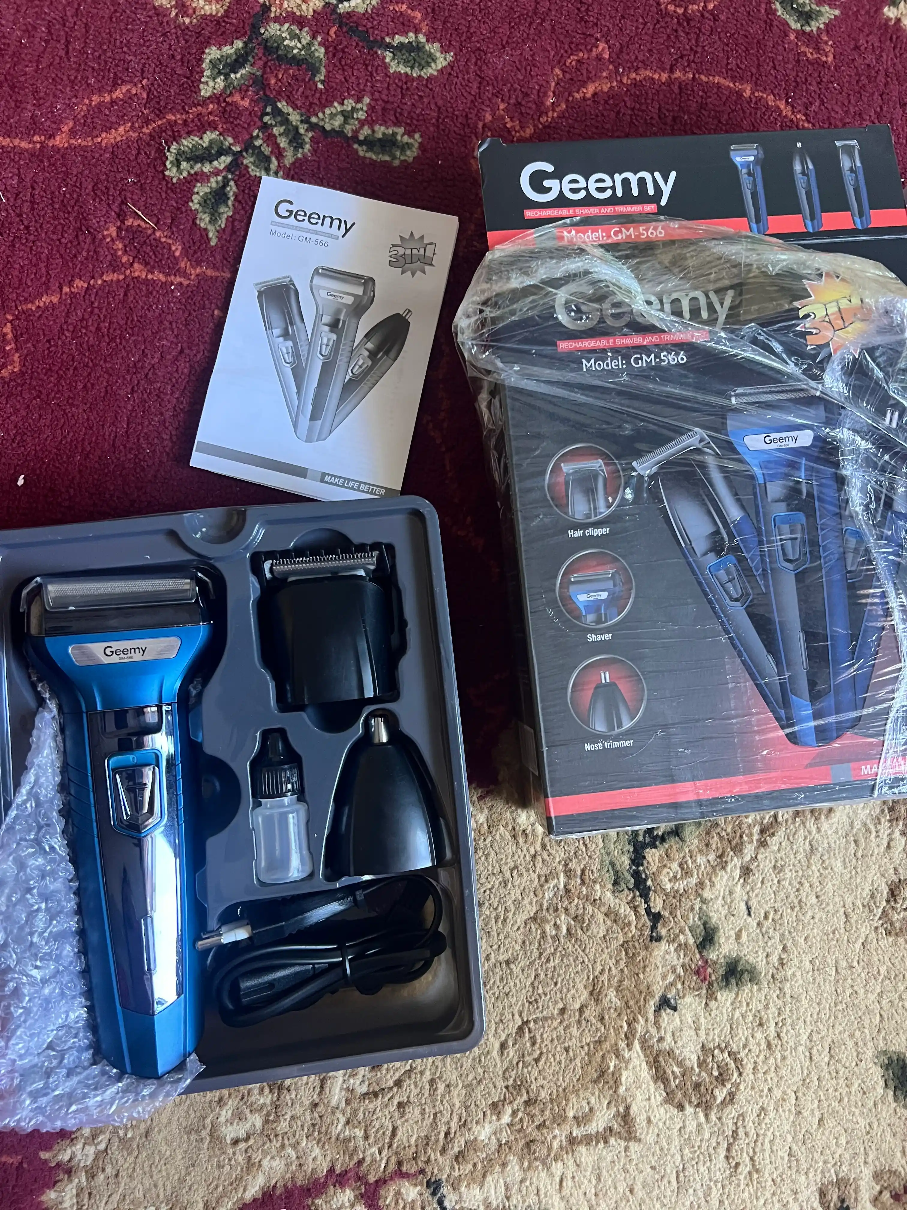 Trimmer, soch va soqol olish mashinkasi, soch olish mashinkasi, Geemy 3/1 GM-566 mashinka