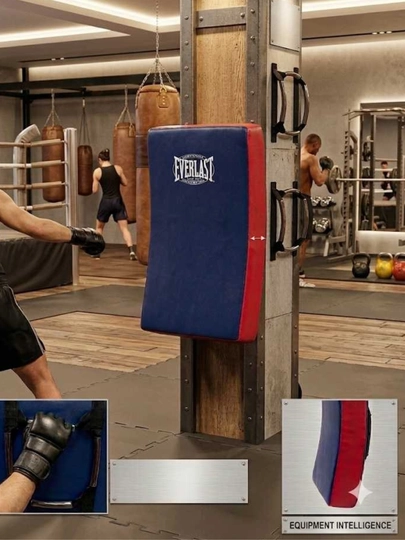 Тай-pad для ударов Everlast, 60x35 см, красно-синий