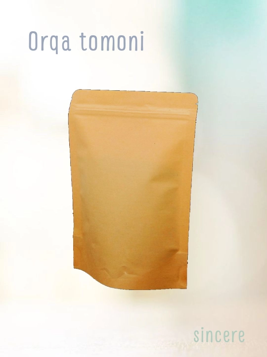 Doy Pak kraft qadoqlash paketlari, Zip Lock qulfli, oynali, 50dona