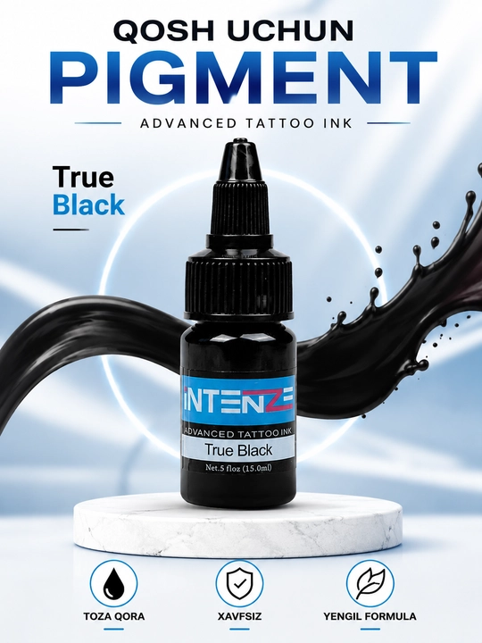 Пигмент для перманентного макияжа бровей True black, 15 мл - 