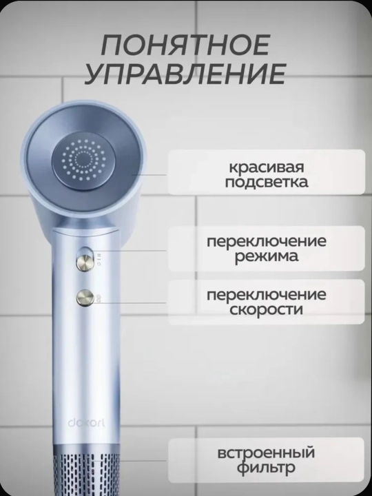 Умный фен для волос с ионизацией профессиональный Dokorl HD1