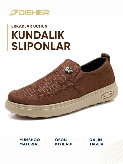 Erkaklar sliponi, DISHER Velmont, erkaklar poyabzali, kuzgi poyabzal, 39-44 o‘lchamlarda