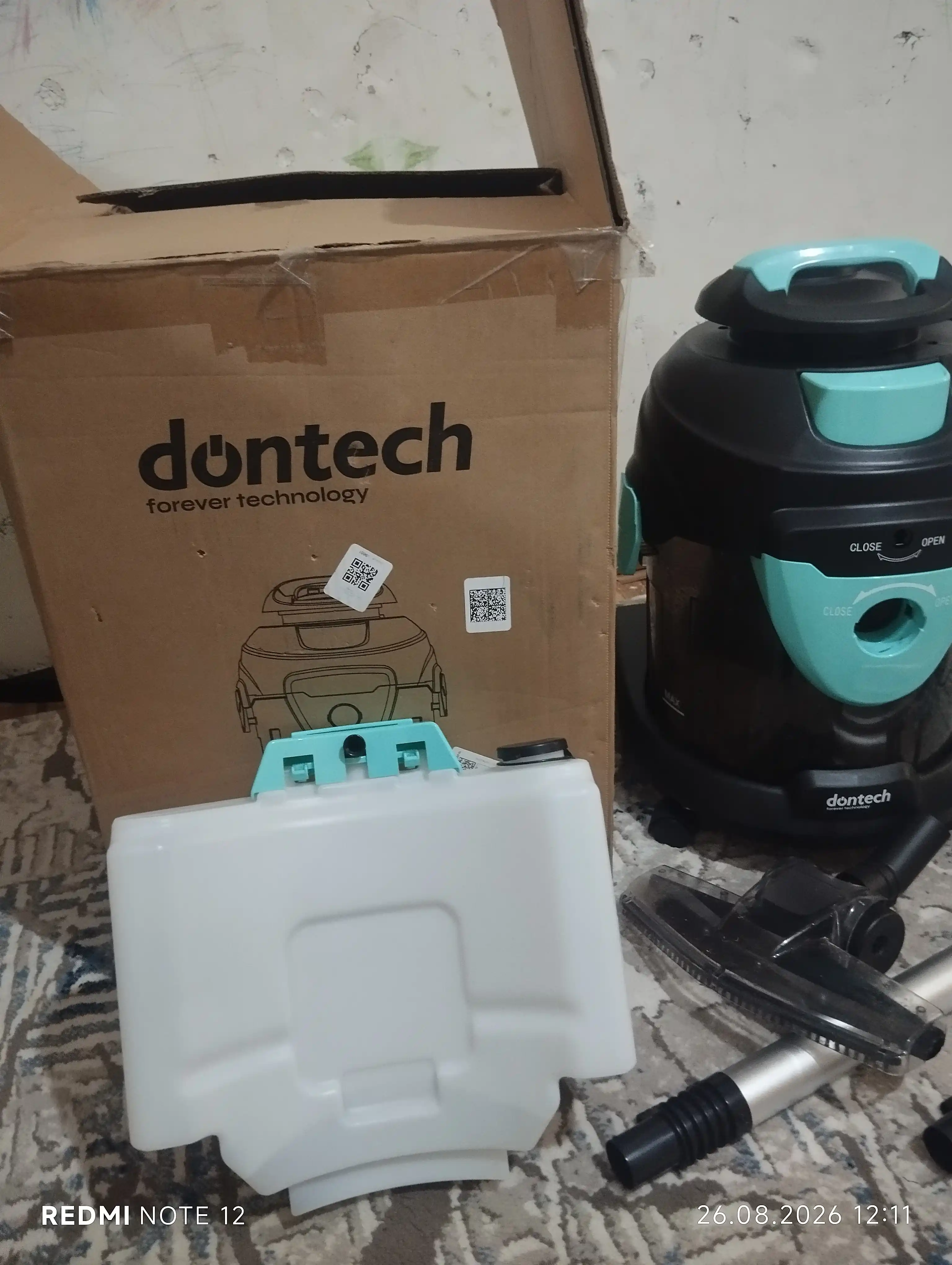 Моющий пылесос Dontech, 4 в 1 – влажная и сухая уборка, функция мойки, 1400 Вт