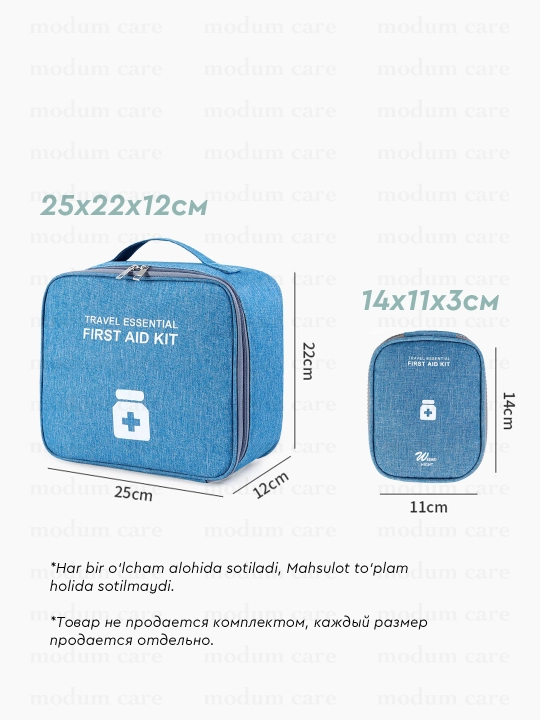 First Aid Kit Aptechka, yo'l uy uchun, dorilar uchun organayzer