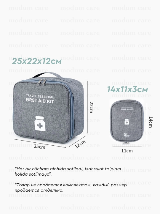 First Aid Kit Aptechka, yo'l uy uchun, dorilar uchun organayzer
