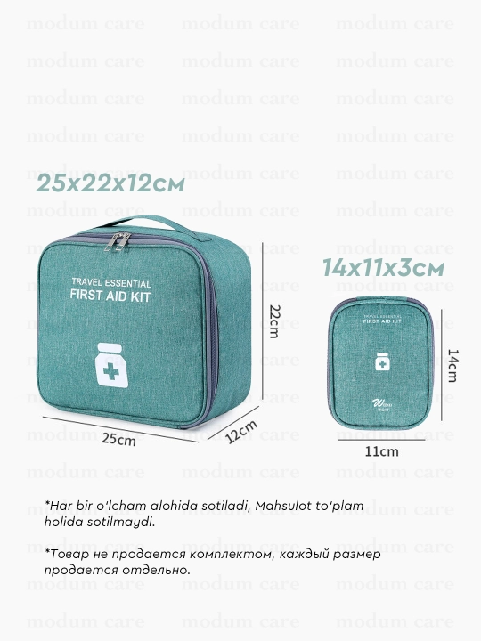 First Aid Kit Aptechka, yo'l uy uchun, dorilar uchun organayzer