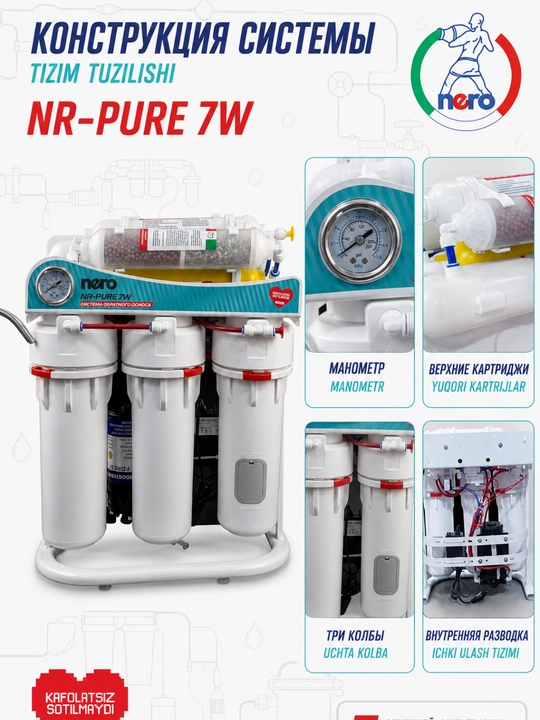 NERO NR-PURE 7W — современная 7-ступенчатая система обратного осмоса