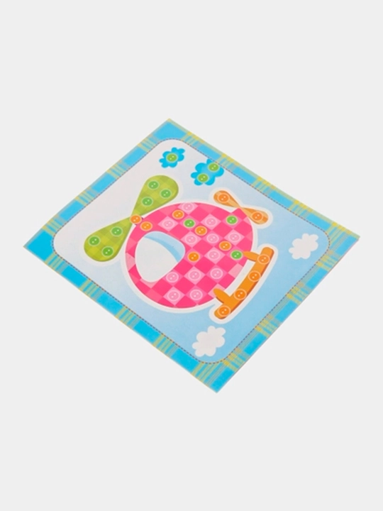 HAPPY WORLD Tugmachali applikatsiya to‘plamda 4 ta, 19×21,5 sm DIY 