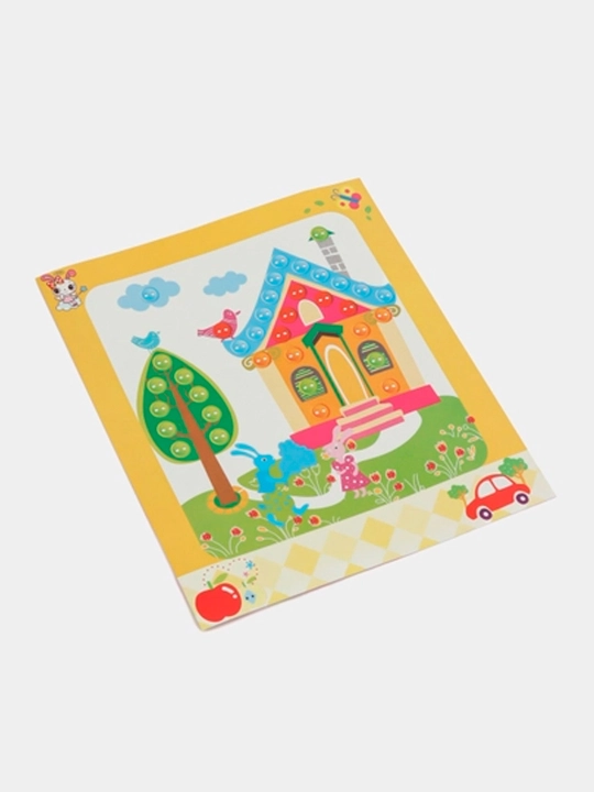HAPPY WORLD Tugmachali applikatsiya to‘plamda 4 ta, 19×21,5 sm DIY 