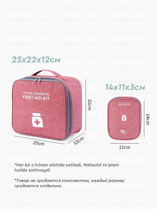 First Aid Kit Aptechka, yo'l uy uchun, dorilar uchun organayzer