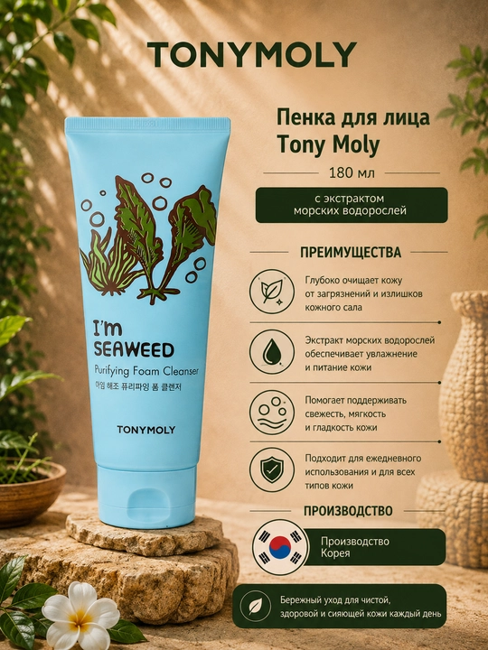 Yuz uchun ko'pik Tony Moly, 180 ml