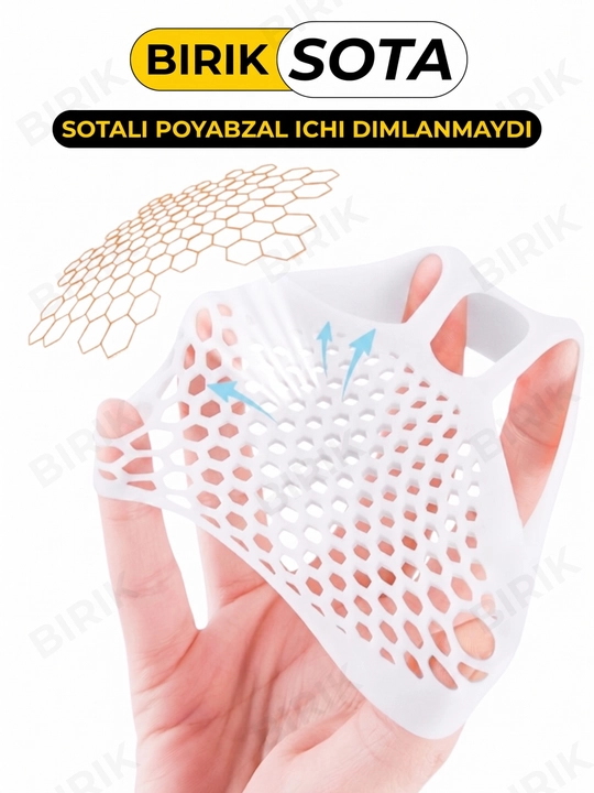 Oyoq ostining old qismi uchun yostiqchalar BIRIK SOTA, silikon, barmoq halqali, 2 o'lcham