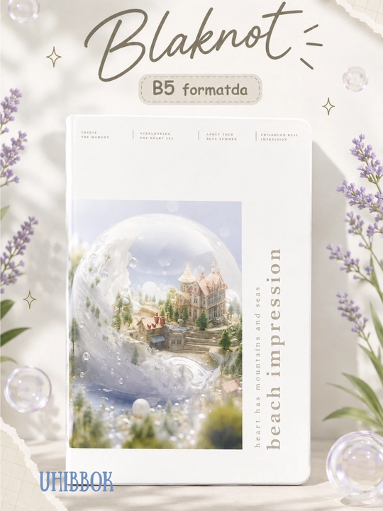 Bloknot A5 formatida, qaydlar uchun yon daftar, estetik daftar, 38-50 varoq - 