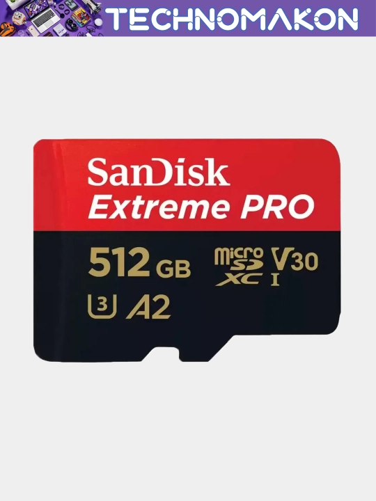 Карта памяти Sandisk Extreme Pro, 64 GB- 1 ТБ, 200 Mb/s, Micro SD, A2, V30, 4K