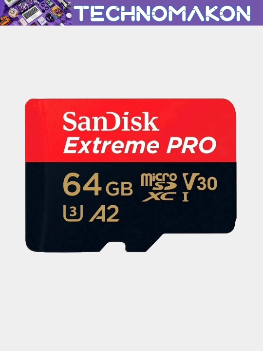 Карта памяти Sandisk Extreme Pro, 64 GB- 1 ТБ, 200 Mb/s, Micro SD, A2, V30, 4K