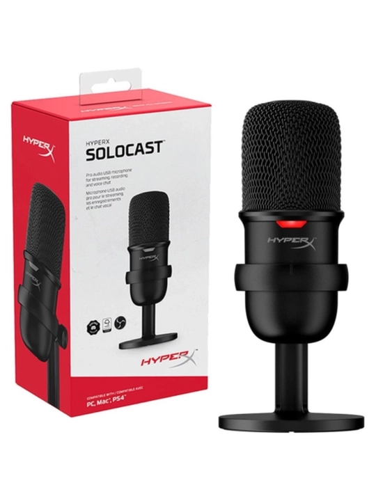 Hyper X Solocast usb конденсаторный микрофон для стриминга подкастов игр и записи