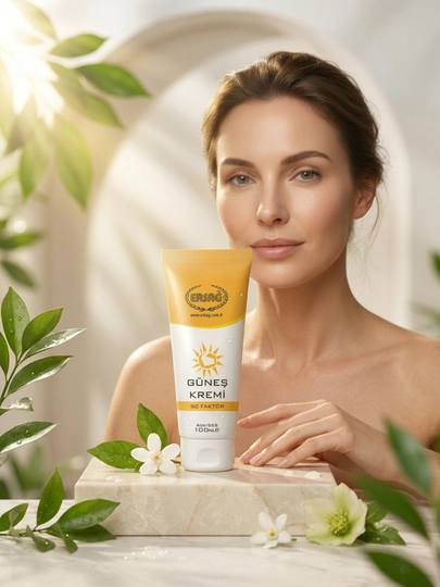 Quyoshdan himoya qiluvchi krem ERSAG SPF 50+++ tabiiy parvarish, kundalik himoya