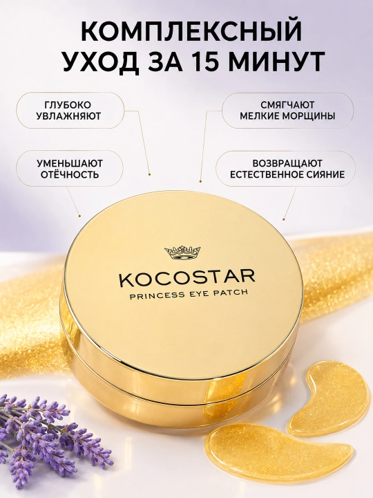 Патчи для глаз KOCOSTAR Princess Gold