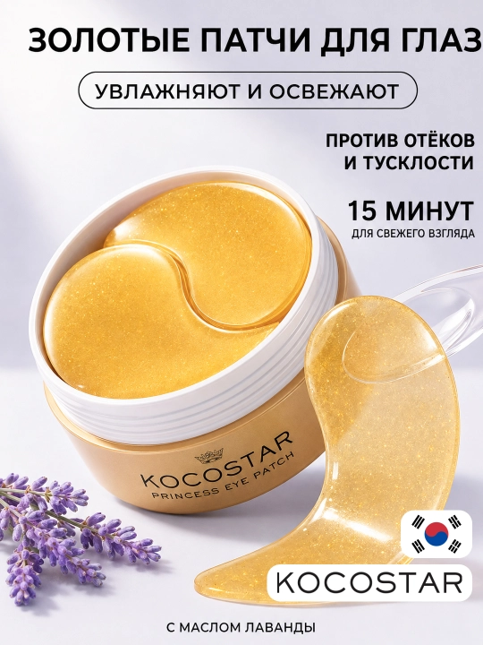 Патчи для глаз KOCOSTAR Princess Gold - 