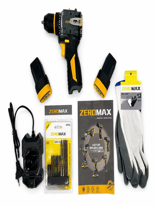 Akkumulyatorli brushless shurupovyort ZEROMAX. Usta va hunarmandchilik ishlari