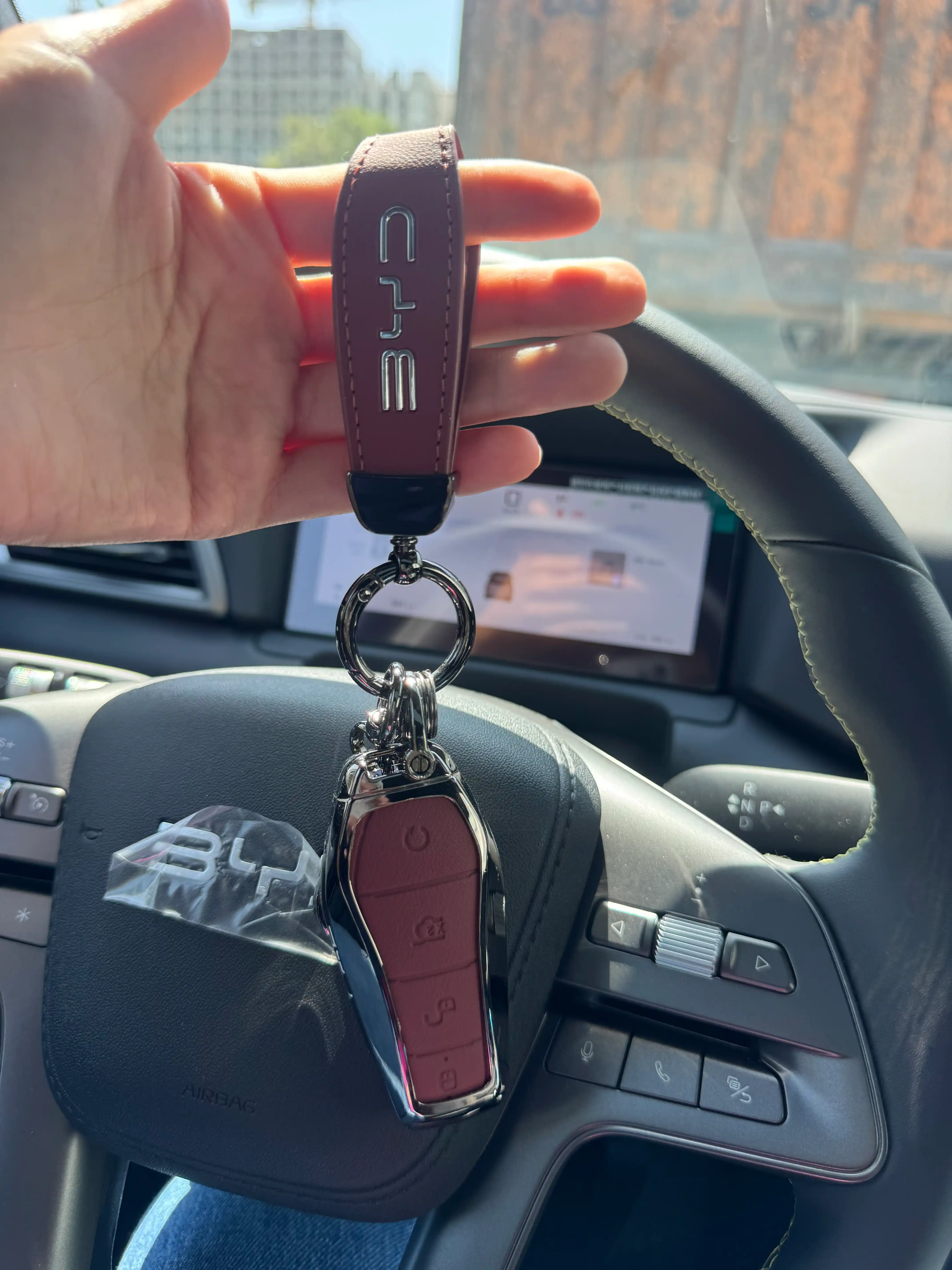 Кожаный чехол для ключа BYD