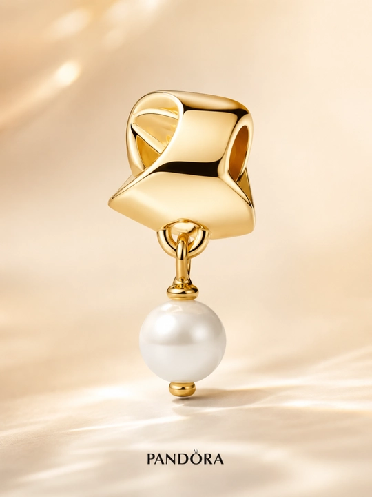 Pandora “Someone Special” sharmi, marvarid va 14K oltin qoplama bilan 763784C01
