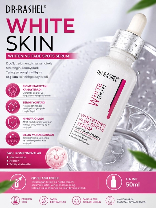 Yuz uchun Whitening serum zardobi, 50 ml - 